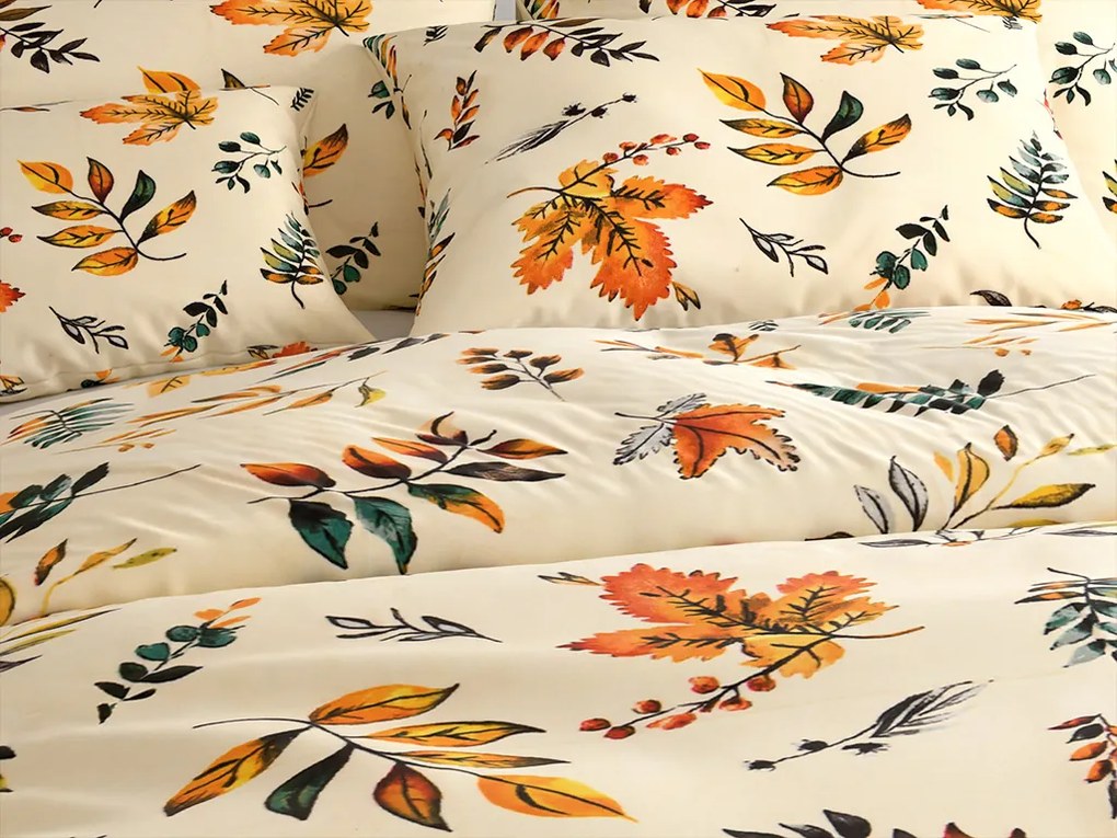 Mikroplyšové obliečky AUTUMNA krémové Rozmer obliečky: 70 x 90 cm | 140 x 220 cm