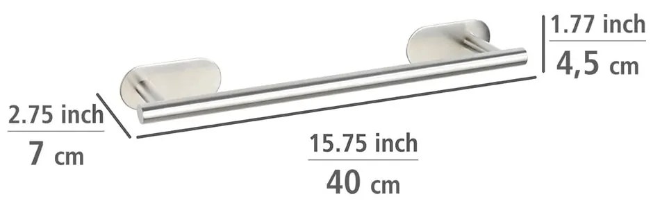 Matný nástenný antikoro držiak na uteráky Wenko Orea Turbo-Loc®