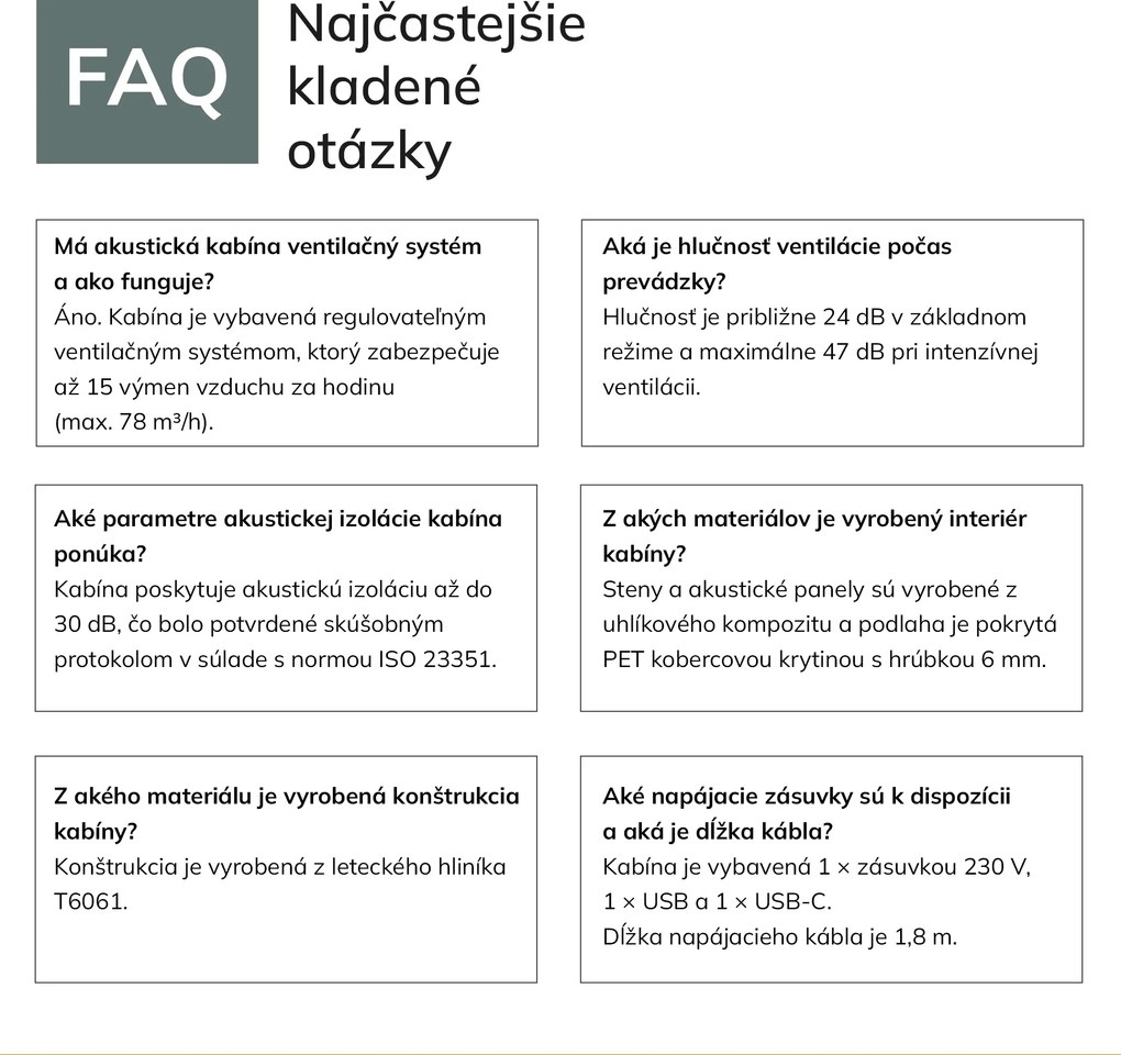 Akustická kancelárska kabína INBOX pre 4 osoby 2100 × 2200 × 1220 mm