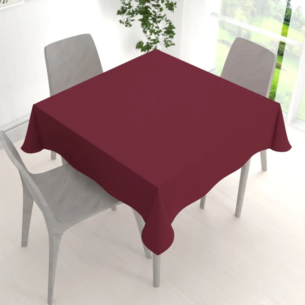 Biante Dekoračný štvorcový obrus Rongo RG-044 Tmavé bordó 120x120 cm