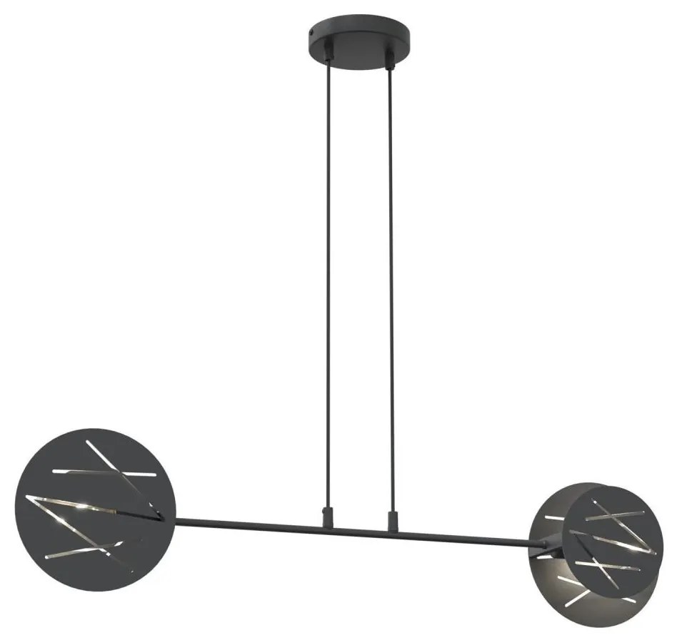 Luster na lanku XOTIC 2xE27/15W/230V čierna