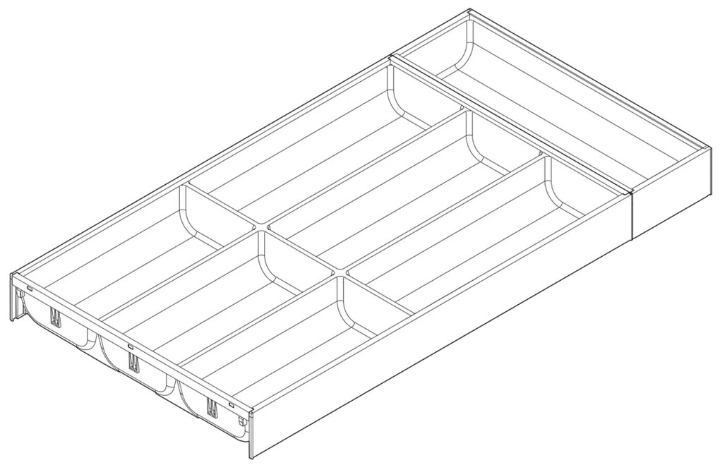 Blum Príborník ZC7S600BS3 Ambia-line 300 x 600 mm čierný