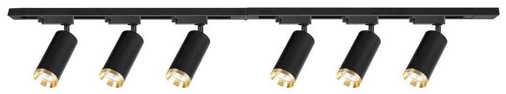 Bodové svietidlo v lištovom systéme MICA 6xGU10/10W/230V čierna/zlatá