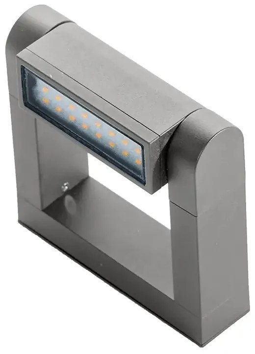 LED vonkajšie nástenné osvetlenie Frame svetlá sivé