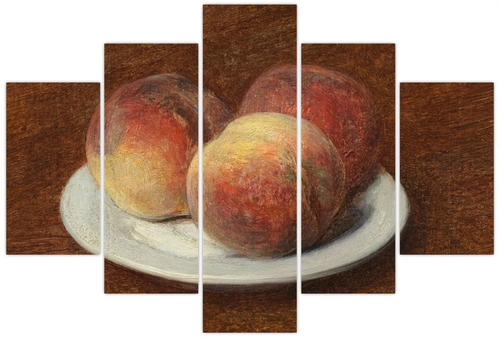 Obraz - Henri Fantin-Latour, Three Peaches on a Plate, reprodukcia (150x105 cm)