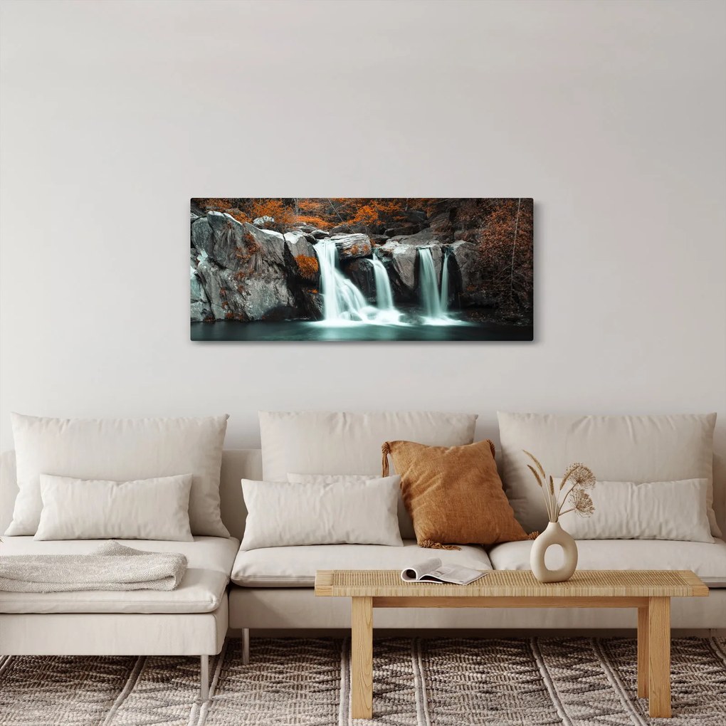 Obraz - Vodopády (120x50 cm)
