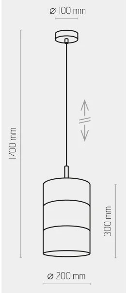Luster na lanku BOGART 1xE27/15W/230V biela/zlatá