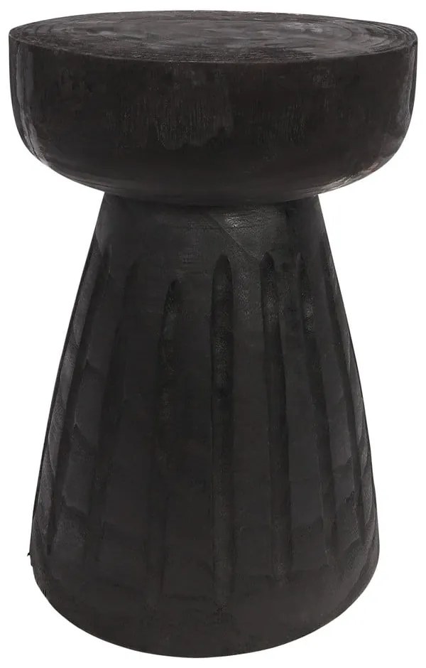 Čierna záhradná stolička z dreva paulownia WOOOD Borre