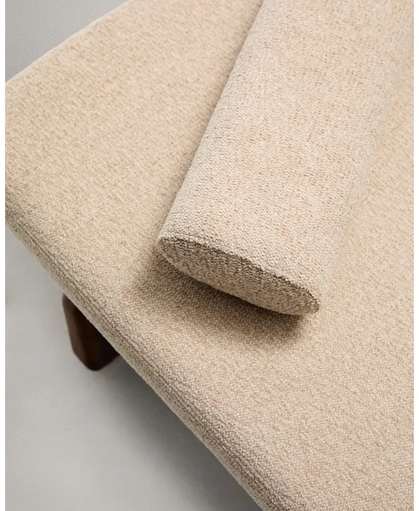 Béžová/v tmavoprírodnej farbe ženilková leňoška (variabilný roh) Topaz – Kave Home