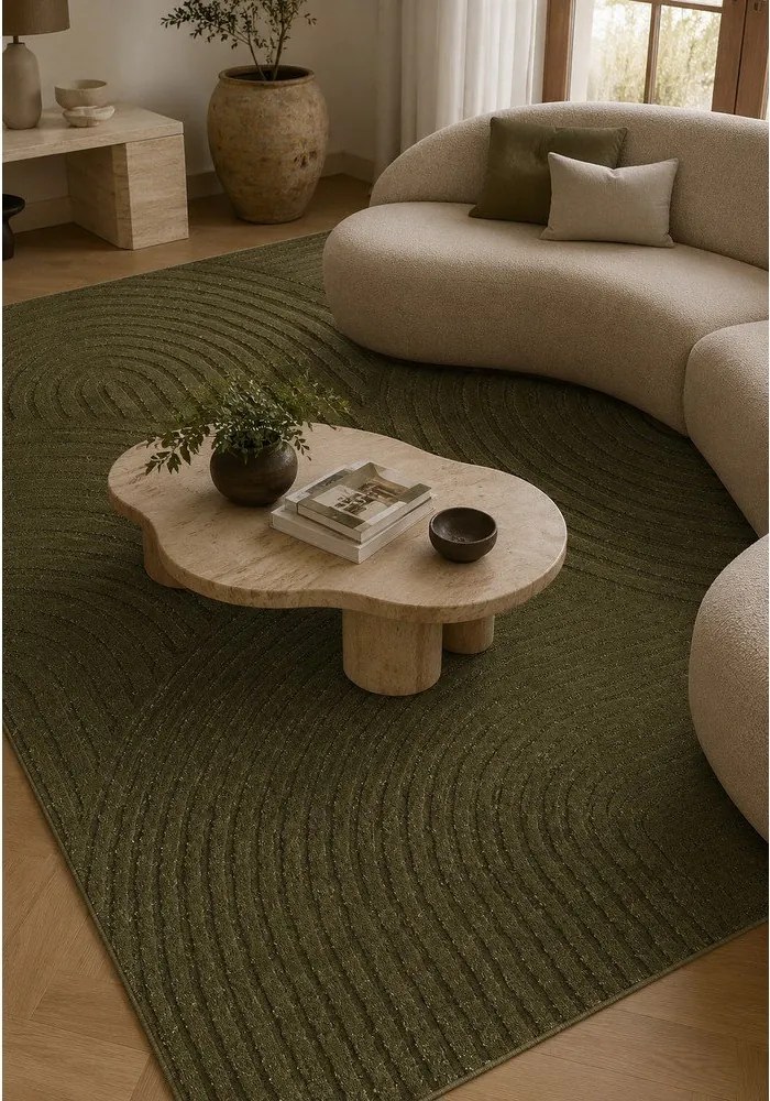 Tmavozelený koberec 160x230 cm Whirl – ESTE