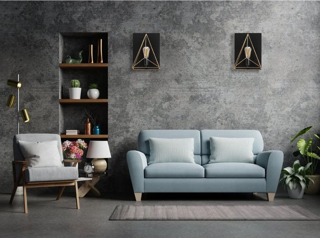 Toolight Toolight, nástenné svietidlo 1xE27 APP1095-1W, čierna, OSW-04411