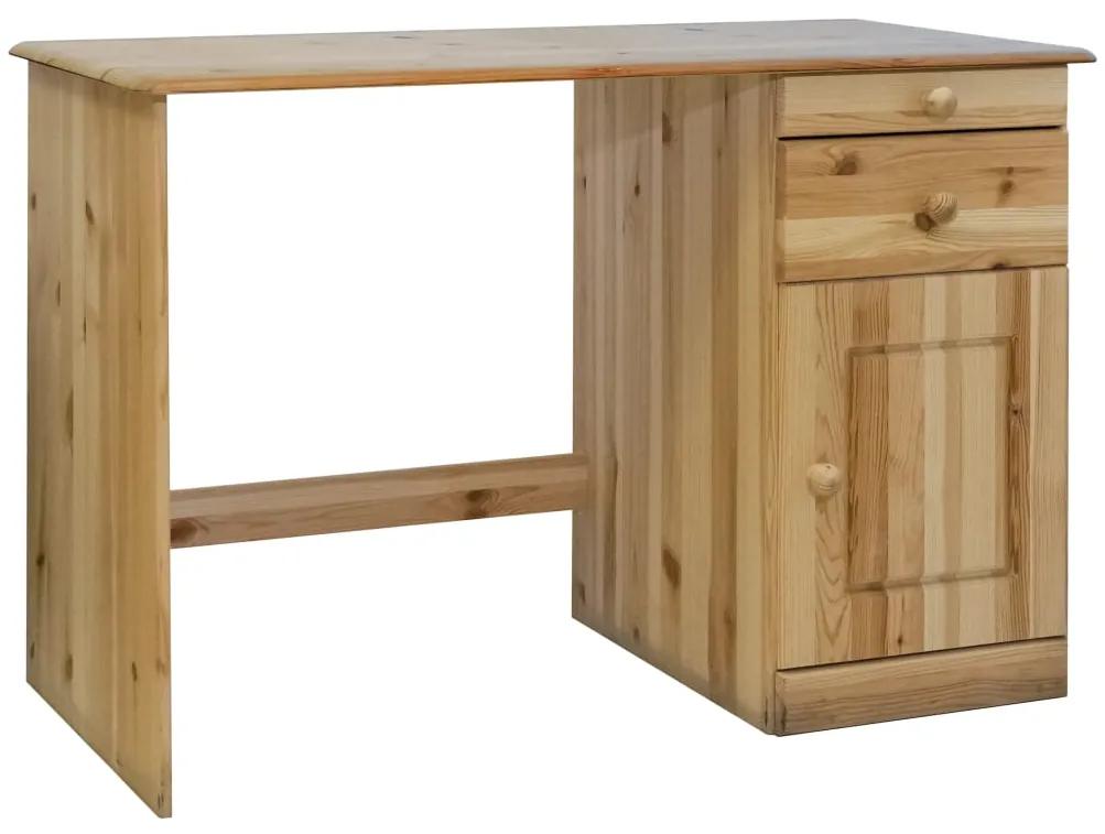 vidaXL Stôl so zásuvkami 110x50x74 cm borovicový masív