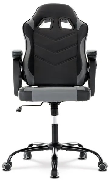 Autronic BONTEC Herné kreslo, hojdací mechanizmus, šedá ekokoža, KA-L626 GREY Farba: Červená