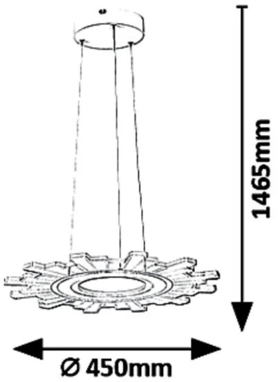 Rabalux 6210 - LED Luster na lanku FELICITY LED/30W/230V