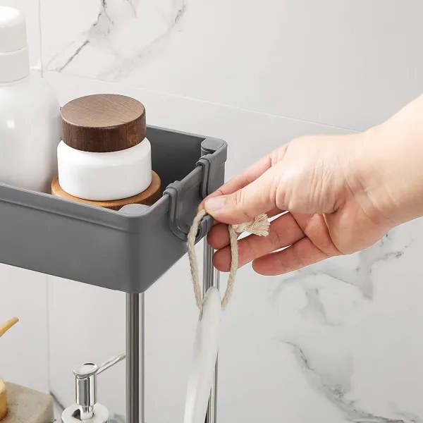 Pojazdný úložný vozík MARGE sivý