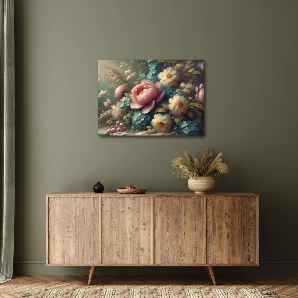 Obraz - Zátišie s kvetmi - maľba (70x50 cm)