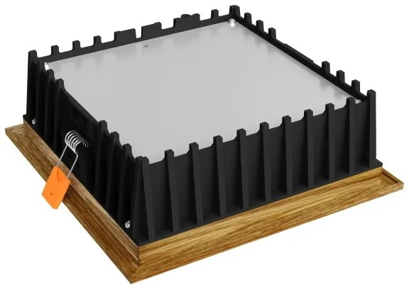 APLED - LED Podhľadové SQUARE WOODLINE LED/12W/230V 3000K 17x17 cm dub masív