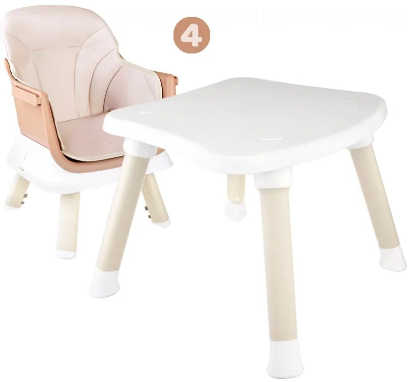 Stolička na kŕmenie Set 6v1 ZA4142 – béžová