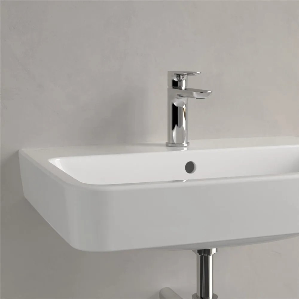 VILLEROY &amp; BOCH O.novo závesné umývadlo s otvorom (zadná a spodná strana brúsená), s prepadom, 650 x 460 mm, biela alpská, s povrchom AntiBac a CeramicPlus, 4A41KGT2