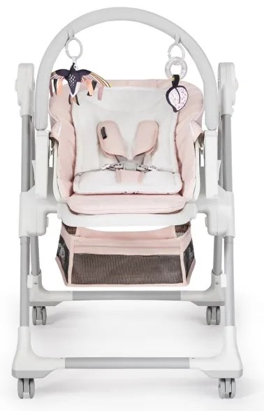 KINDERKRAFT - Detská jedálenská stolička 2v1 LASTREE ružová/biela