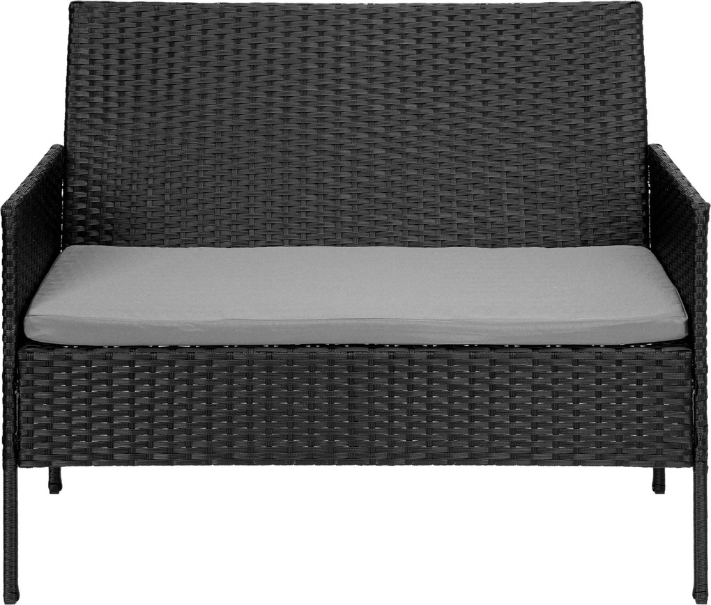 Sada zahradního nábytku MAGNOLIA černá/šedá