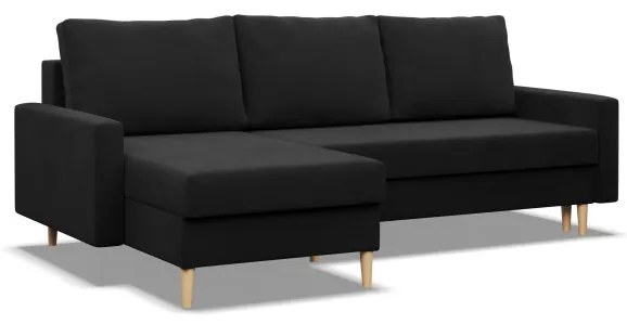 Rohová rozkladacia sedačka BLANK Comfort čierna