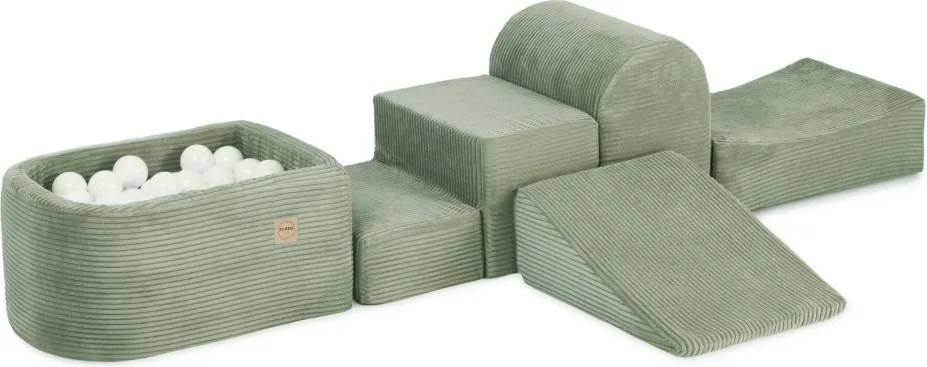 Mini ihrisko (+ bazén a 100 loptičiek) zelené, prémiový menčester