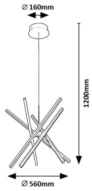 Rabalux 72267 - LED Luster na lanku MATILDE LED/48W/230V 4000K