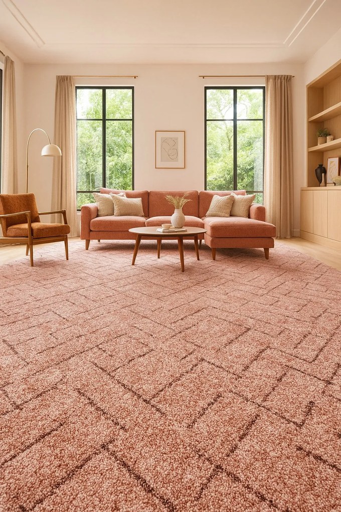 Koberec metráž Nicosia 44, na mieru, šíře 3m,4m,5m, hnedá, filc, obývacia izba, ITC