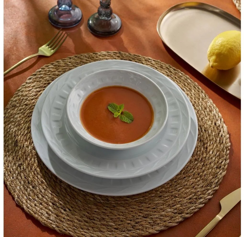 Jedálenská súprava 18 ks biela/porcelán