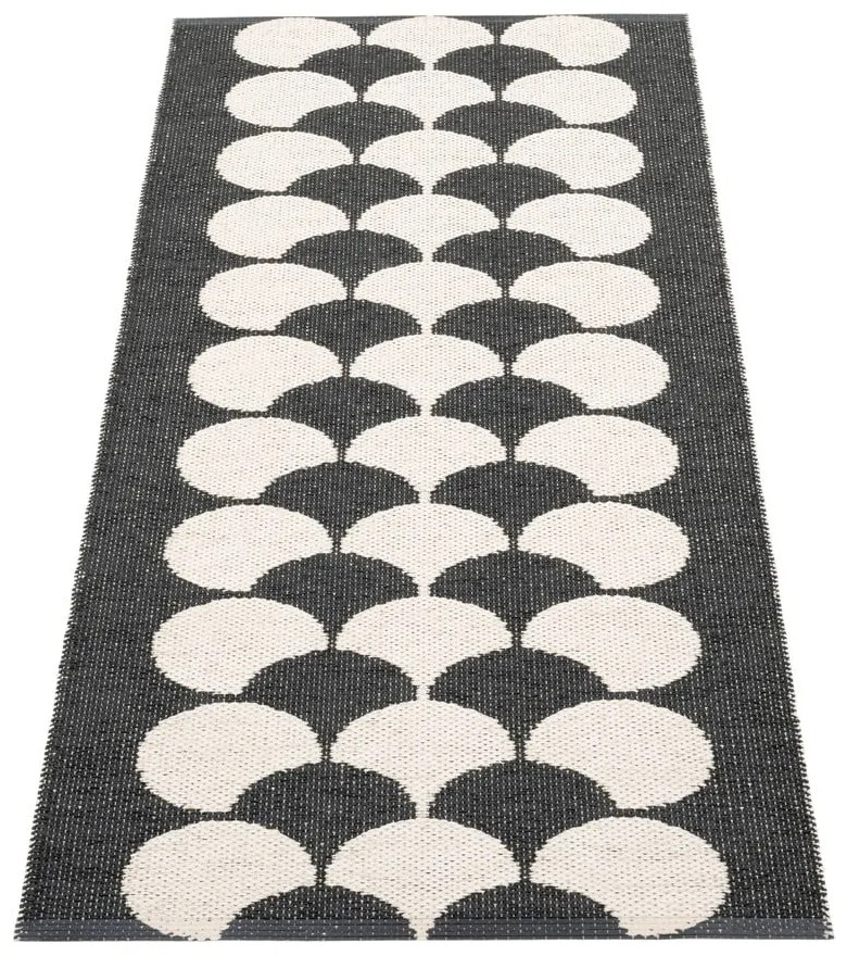 Čierno-krémový vnútorný a vonkajší behúň 70x150 cm Poppy Black Vanilla – Pappelina