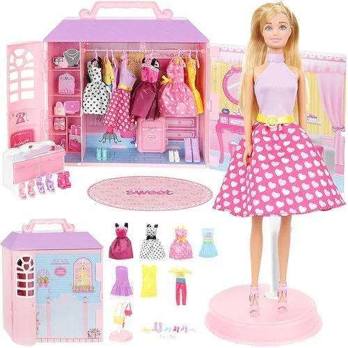 Detský domček s oblečením a bábikou 74076