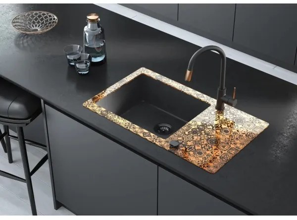 Deante BCA_B64M - Drezová batéria ASTER čierna/mosadz