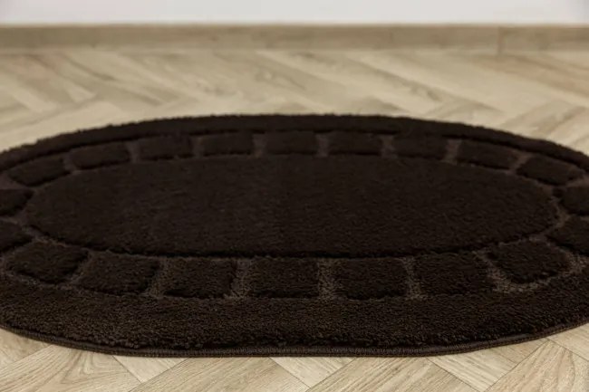 Kúpeľňový koberček Ocean hnedý ovál