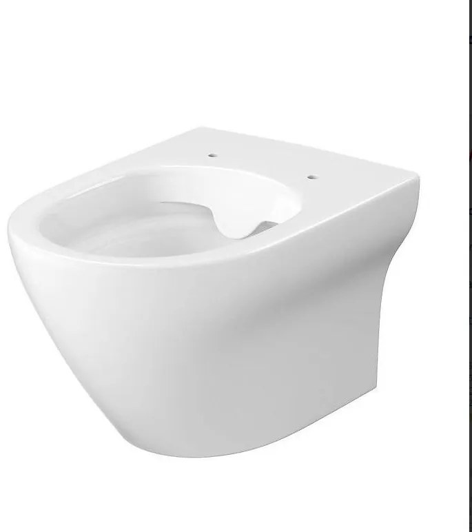 Cersanit Larga Oval CleanOn - závesná wc misa so SLIM sedátkom z duroplastu, biela, S701-472