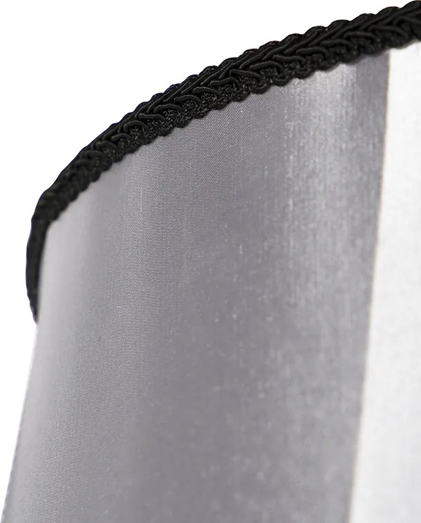 Hodvábny tienidlo čierny so sivou 45 cm - Granny