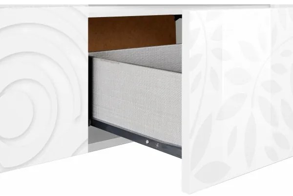 Televízny stolík ARIA biely