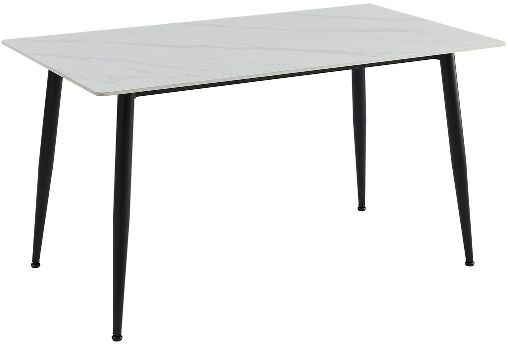 Noela Jedálenský stôl s keramickou doskou v dekore bieleho mramoru CERAMON 140