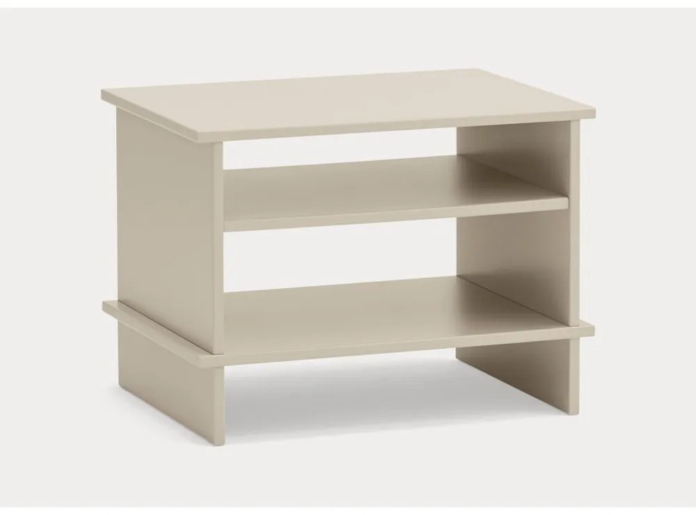 Krémovobiely nočný stolík s poličkami Inari – Teulat