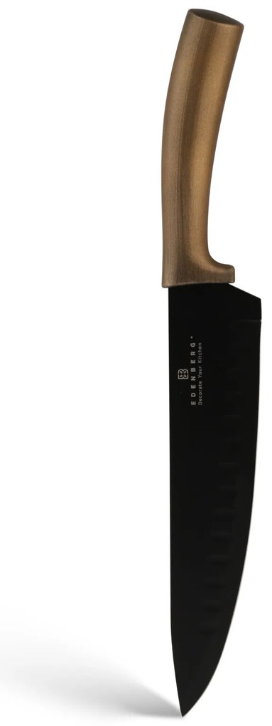 6 dielna sada nožov s magnetickým stojanom v medenej farbe