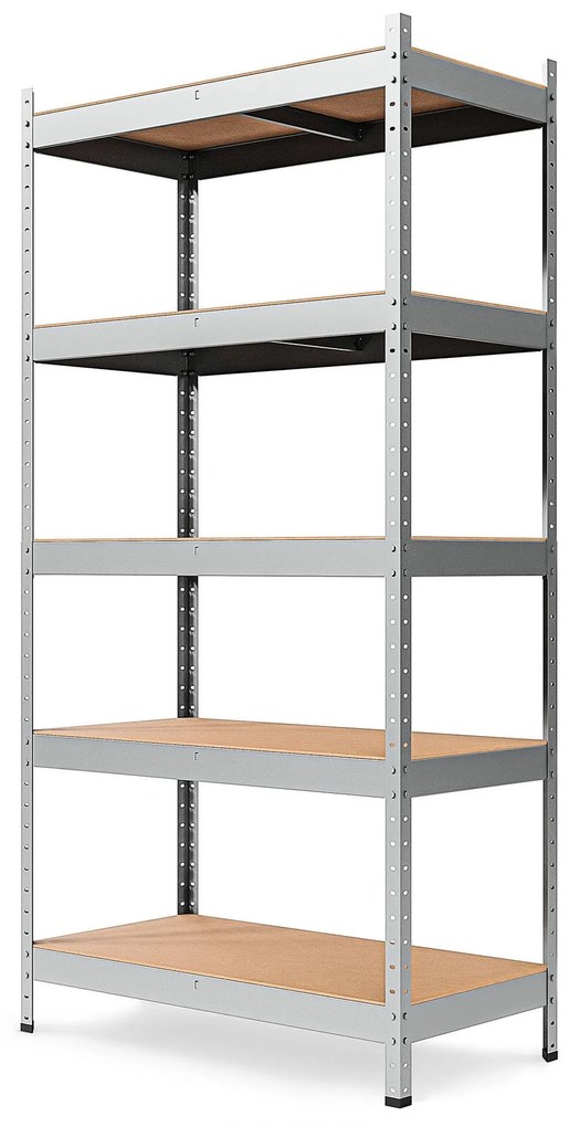Marbo Kovový REGÁL SÉRIE SOLID 200x100x50 Nosnosť jednej police 200 Kg Rozmer regálu: 200x100x50, Počet Políc: 5, Celková nosnosť regálu: 1000 KG