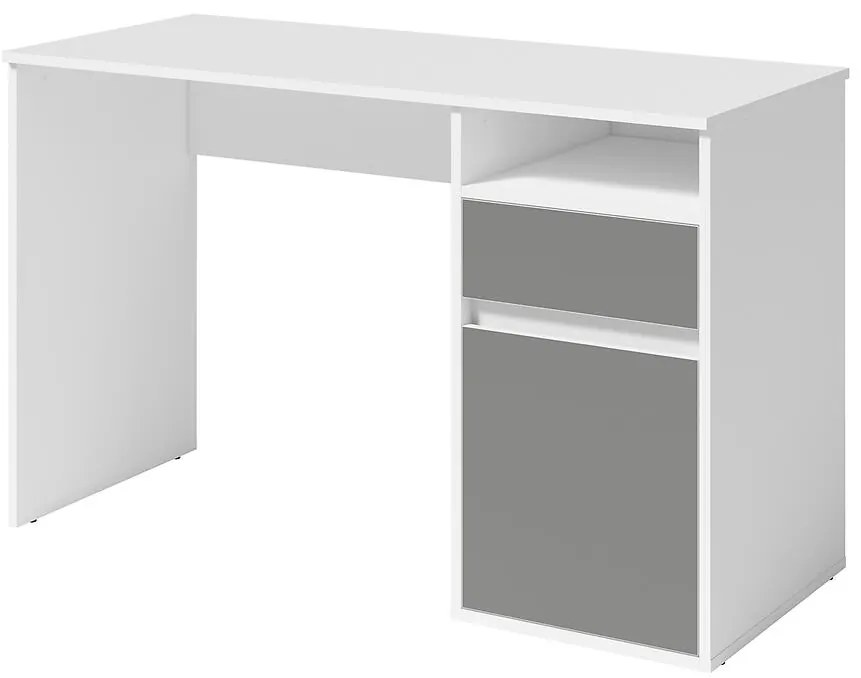 Písací stôl Billa 1d1sz 60 Nfsc B Biela/Grafit