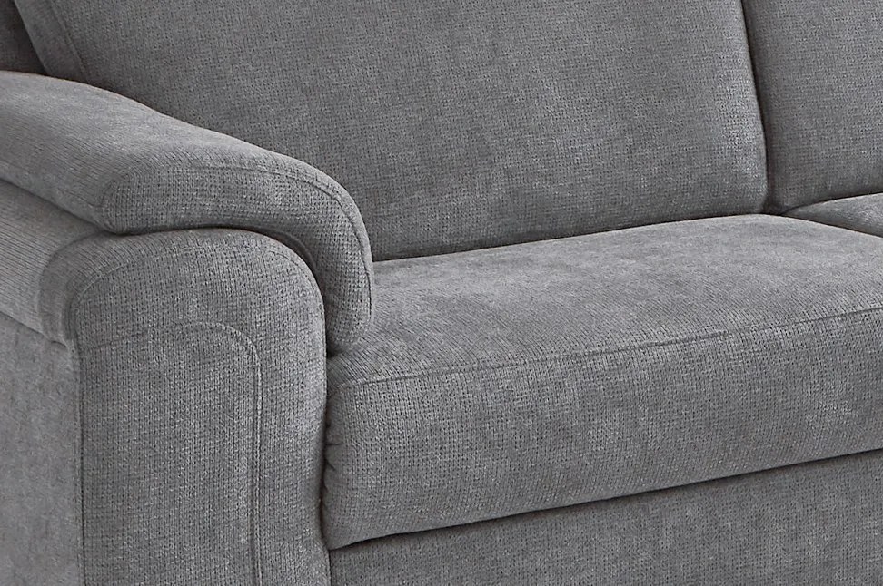 Rohová sedacia súprava s kreslom Omaha, šedá látka, s funkciami