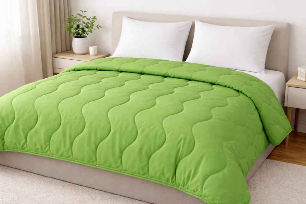 Celoročný paplón Medical zelený z mikrovlákna 140×200