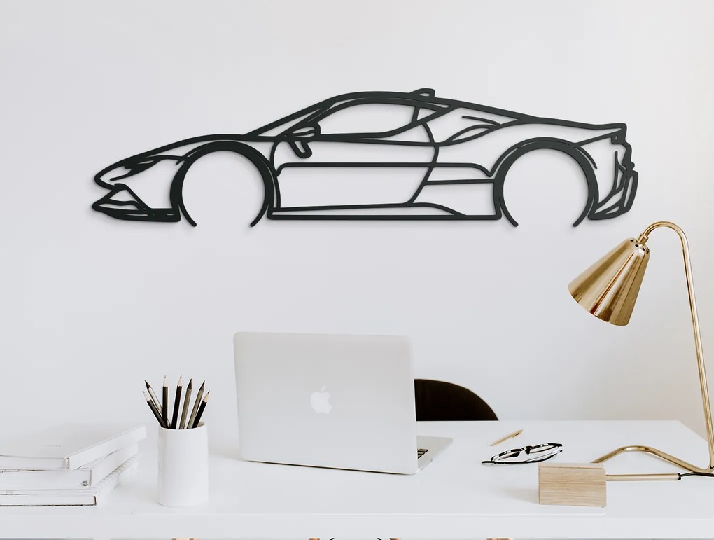 drevko Nálepka Ferrari SF90 Stradale Rozmer obrazu: 22 x 86 cm, Farba dekorácie: Čierna