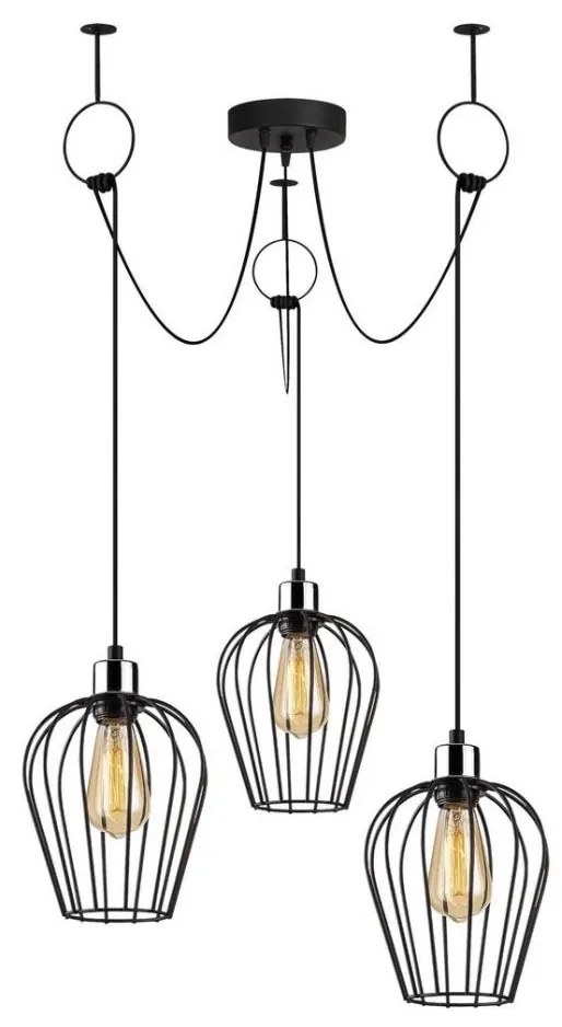 Luster na lanku TEL 3xE27/40W/230V pavúk