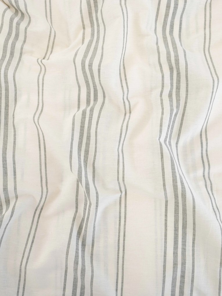 Bavlnená obliečka na vankúš Natural 40 × 60 cm - Prúžky zelené