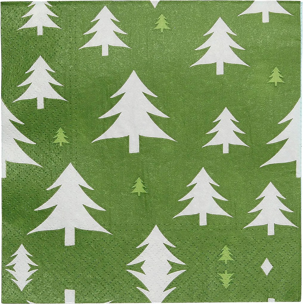 Vianočné obrúsky Green Trees I 20 szt.