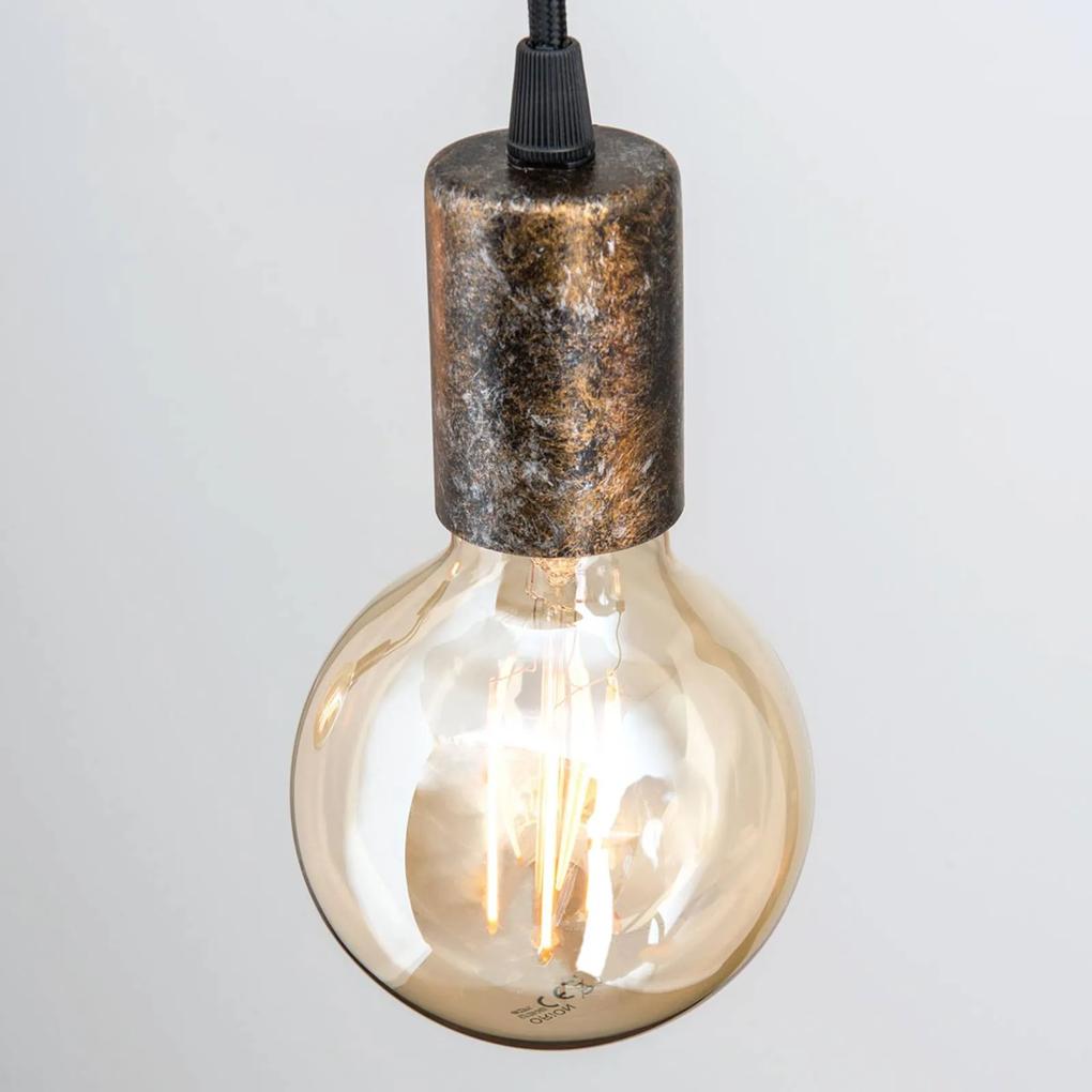 Štvor-plameňová vintage závesná lampa Rati