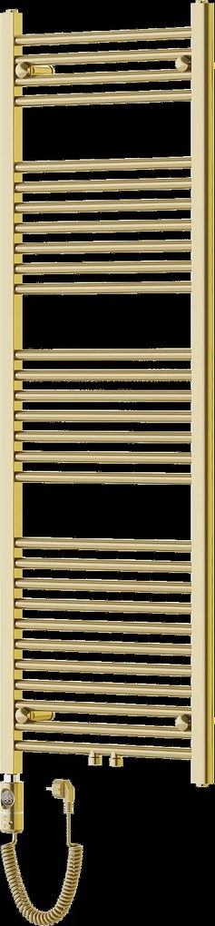 Mexen Mars, elektrické vykurovacie teleso 1500 x 500 mm, 600 W, zlatá lesklá, W110-1500-500-2600-50